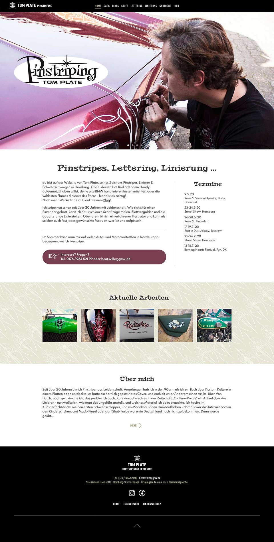 Website Tom Plate Pinstriping